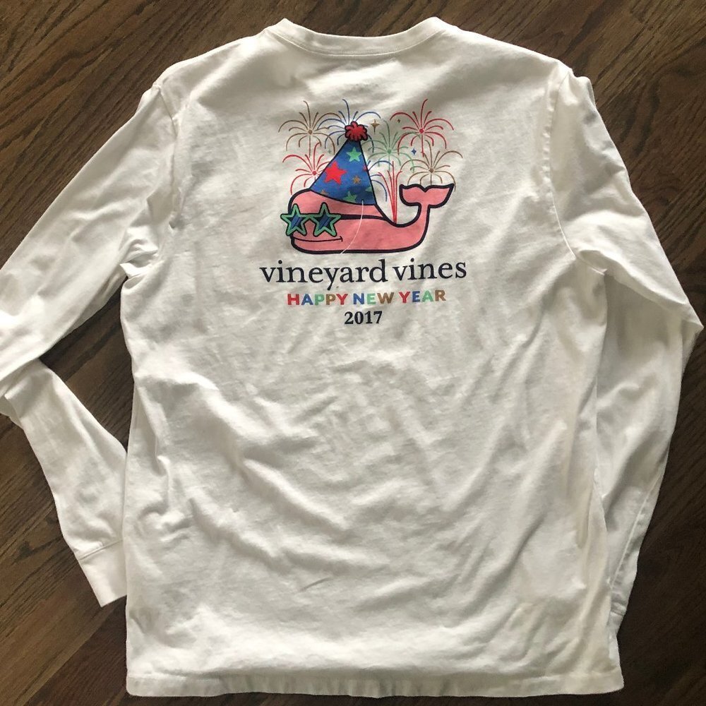 Boys White Vineyard Vines Classic L/S Tee Size XL - Picture 2 of 4